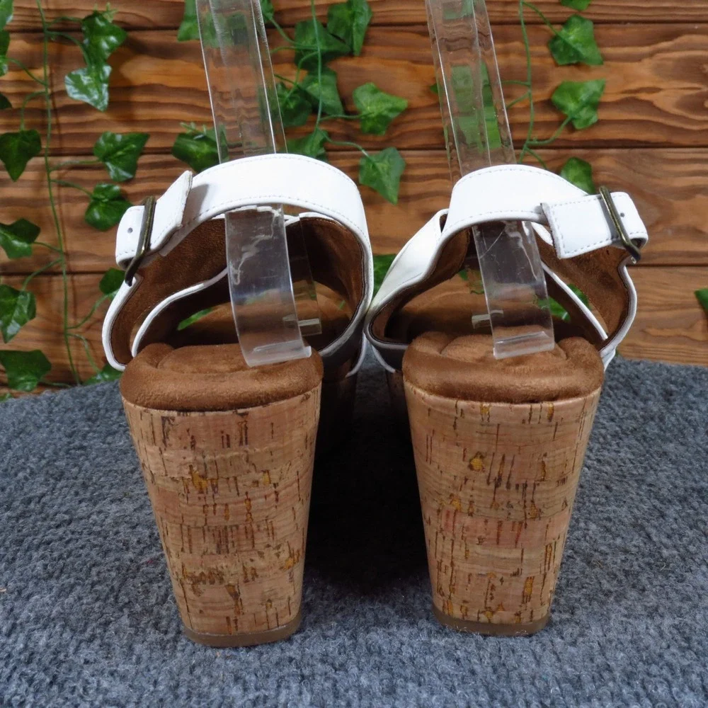 Dream Pairs SDPW2411W Womens‎ Wedge Sandals Size 9 Summer Dressy White Cork